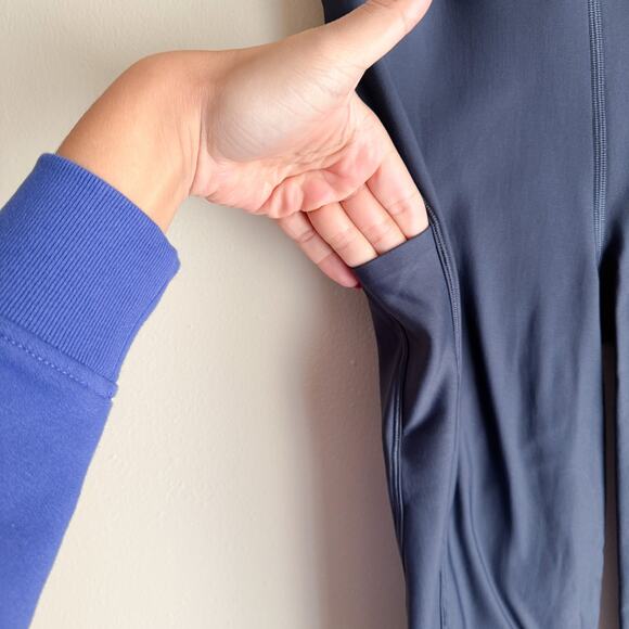 Lululemon Stone Blue Flurry Up Super High Rise Lined 28" Leggings 6 Fleece Warm - Picture 3 of 8
